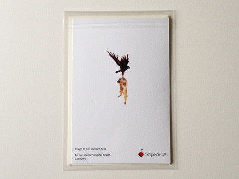 Cat Hawk - Greetings Card