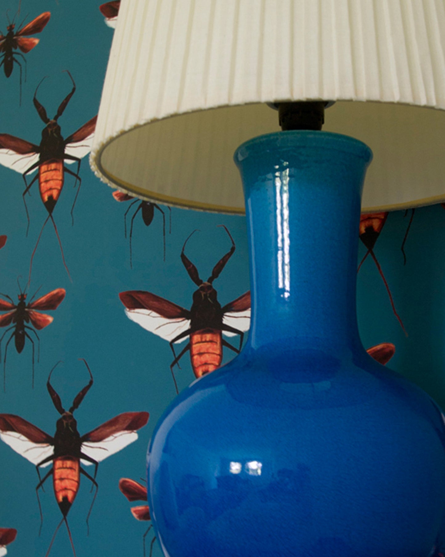 Scorpion Hawk Wallcovering - Dusky Blue