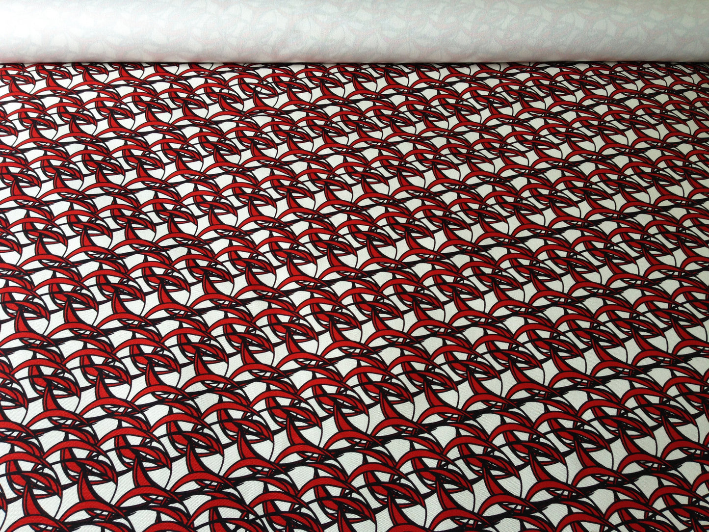 Spring Wave Red Lace - Fabric